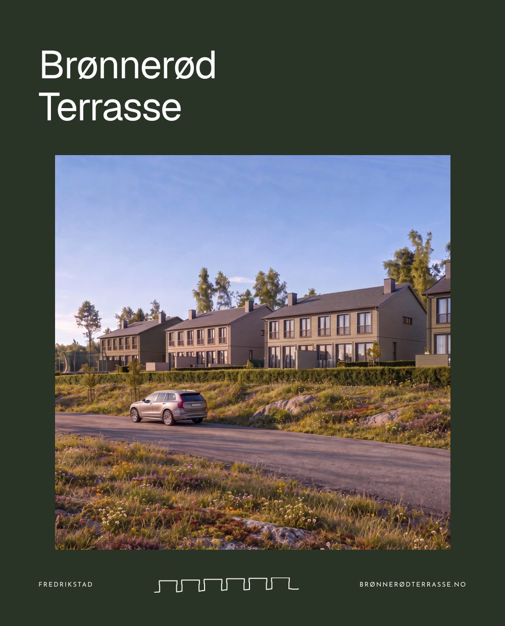 Forsiden av prospektet for Brønnerød Terrasse