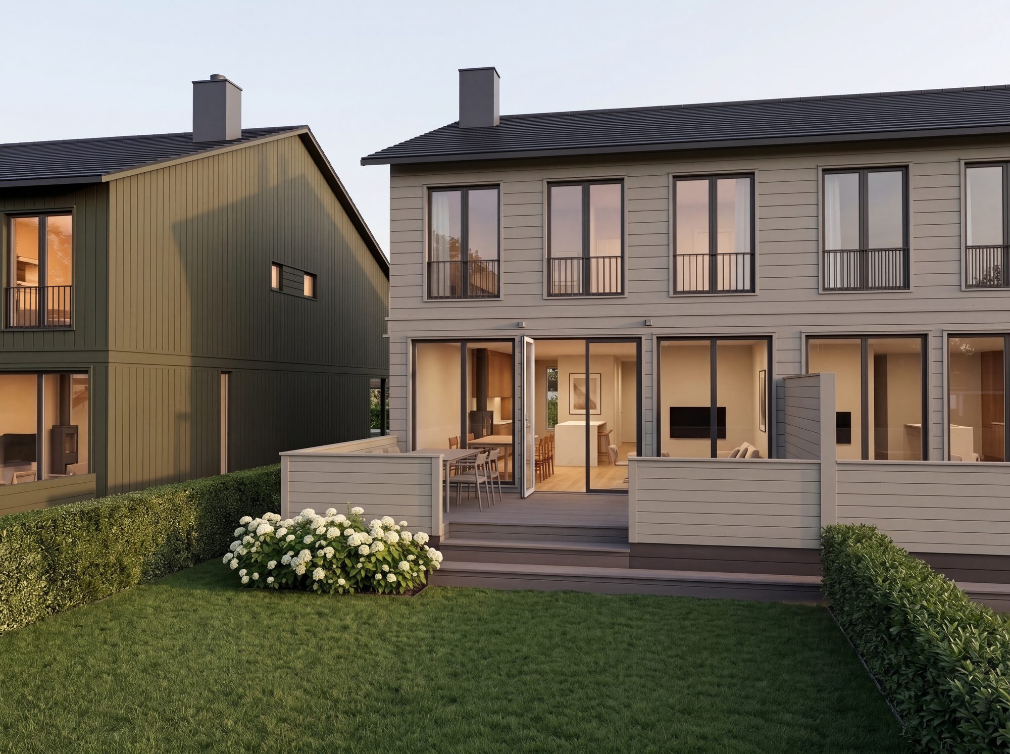 Hagesiden med terrasse – Brønnerød Terrasse